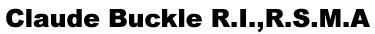 The name and title of the artist Claude buckle